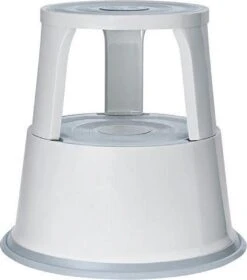 Wedo - Rollhocker, Metalen Opstapkrukje - Lichtgrijs