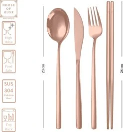 House Of Husk Reisbestek - Reis Bestekset - Chopsticks - Metalen Rietjes Met Borstel - Lepel - Vaatwasserbestendig - RVS - 7 Delig - Rose Goud 8 House Of Husk Reisbestek - Reis Bestekset - Chopsticks - Metalen Rietjes Met Borstel - Lepel - Vaatwasserbestendig - RVS - 7 Delig - Rose Goud -Buitenkampeer Winkel 1115x1200 3
