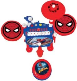 Lexibook Spider-Man Elektronische Drumkit Voor Kinderen, Realistisch Drumgeluid, 8-toetsen Toetsenbord, Mp3-stekker, Inclusief Stoel, Blauw/rood, K610SP -Buitenkampeer Winkel 1134x1200 1