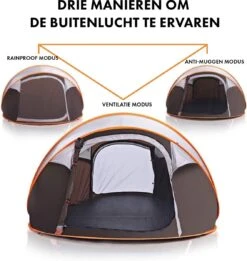 Fly Lab Luxe Pop Up Tent - Kampeer Tent - Grijs/Oranje - 4 Persoons 15 Fly Lab Luxe Pop Up Tent - Kampeer Tent - Grijs/Oranje - 4 Persoons -Buitenkampeer Winkel 1136x1200 1