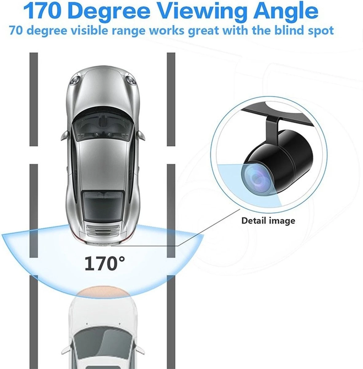 Achteruitrijcamera - Universeel - IP68 Waterdicht - Nachtzicht - Grote Kijkhoek- HD Beeld - Auto 3 Achteruitrijcamera - Universeel - IP68 Waterdicht - Nachtzicht - Grote Kijkhoek- HD Beeld - Auto - Afbeelding 3