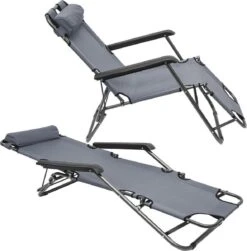 Ligstoel Opvouwbaar 155x60cm - Lichte Ligbed Relaxstoel Tuinstoel Campingstoel Strandstoel -Buitenkampeer Winkel 1183x1200