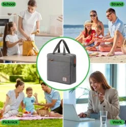 Brisby 4 Laags Geïsoleerde Koeltas - Lunchtas 7 Liter - Donkergrijs -Buitenkampeer Winkel 1197x1200 15