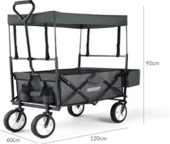 Monzana Bolderkar Opvouwbaar - 100 Liter - Met Afneembaar Dak Grijs -Buitenkampeer Winkel 1200x1020 3