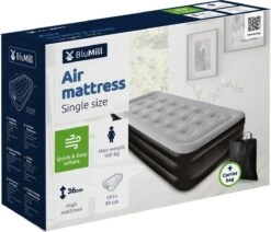 BluMill Eenpersoons Luchtbed - Met Ingebouwde Pomp - Luchtbed Zelfopblazend - Incl. Draagtas - 191x99x36 Cm -Buitenkampeer Winkel 1200x1032 4