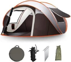 Fly Lab Luxe Pop Up Tent - Kampeer Tent - Grijs/Oranje - 4 Persoons 19 Fly Lab Luxe Pop Up Tent - Kampeer Tent - Grijs/Oranje - 4 Persoons -Buitenkampeer Winkel 1200x1059 3