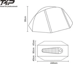Expedition Tent T1 - Donker Groen - 1 Persoons -Buitenkampeer Winkel 1200x1065