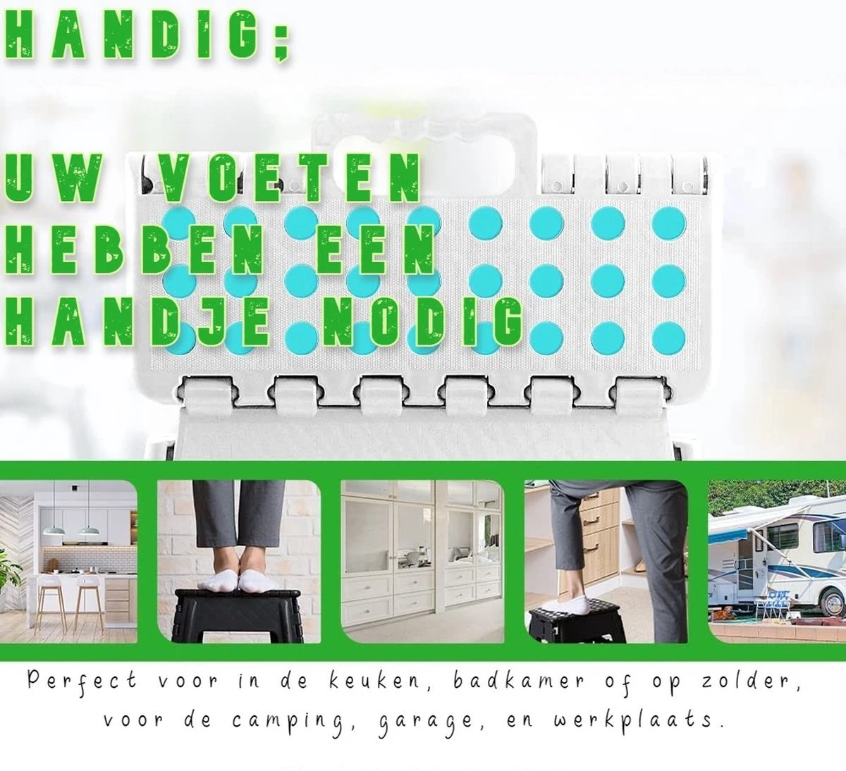 Splendole Opstapje Inklapbaar Caravanopstapje - Opvouwbaar - 100 Kg - Blauwe Krukje 6 Splendole Opstapje Inklapbaar Caravanopstapje - Opvouwbaar - 100 Kg - Blauwe Krukje - Afbeelding 6