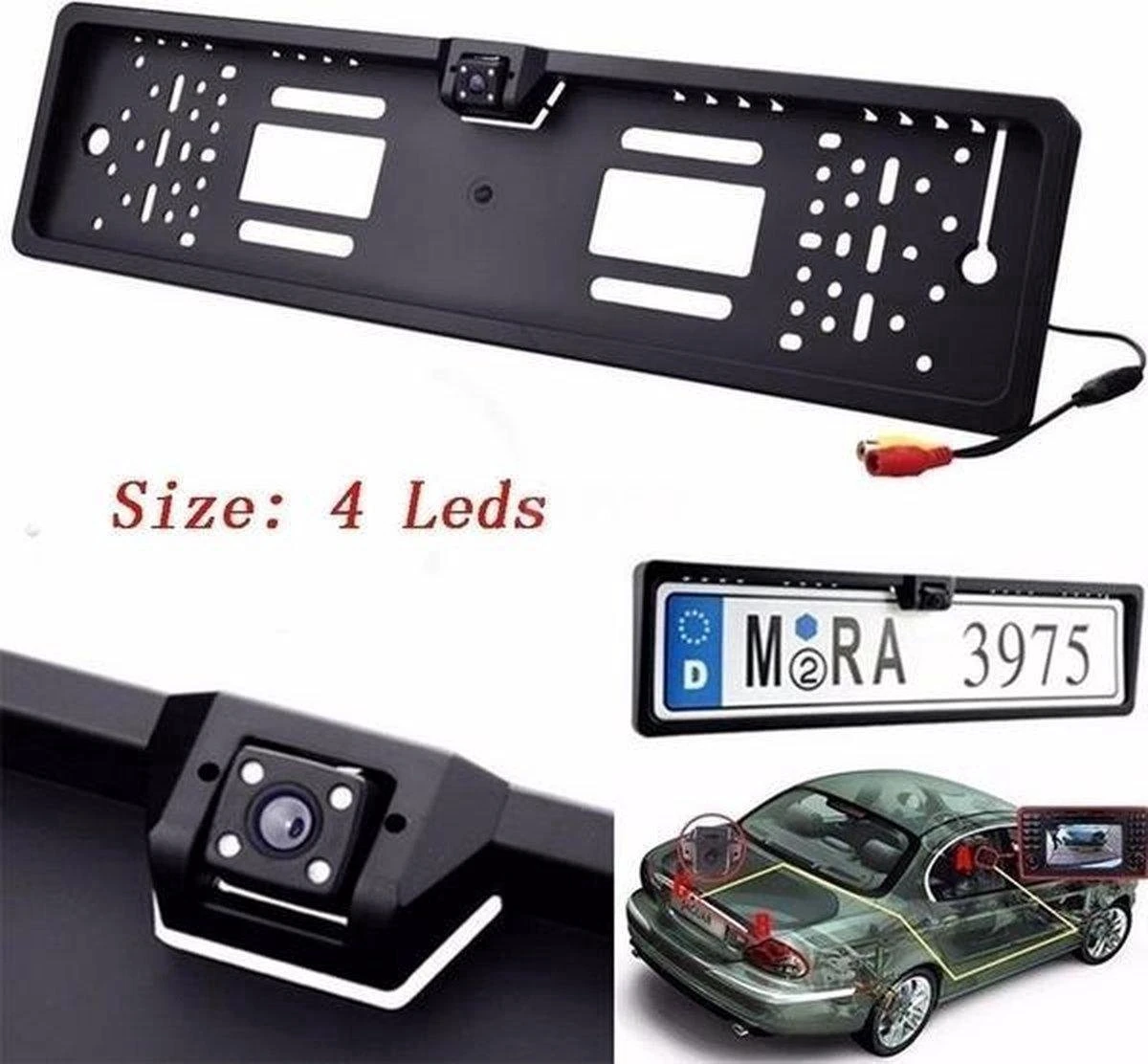 Up Achteruitrijcamera Auto Kentekenplaat Met Nachtzicht En 170 ° Kijkhoek 2 Up Achteruitrijcamera Auto Kentekenplaat Met Nachtzicht En 170 ° Kijkhoek - Afbeelding 2