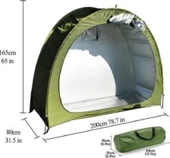 Merkloos Fietstent, Beschermhoes Fietsenschuur, Tent Voor Camping In De Open Lucht-groen 200*80*165CM -Buitenkampeer Winkel 1200x1118 2