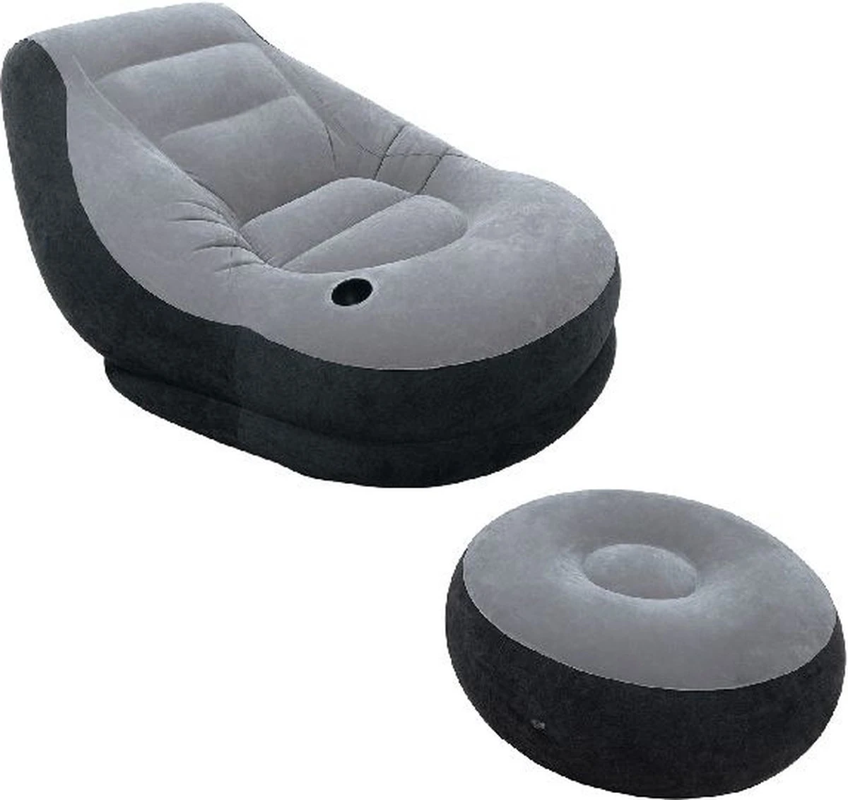 Intex Lounge Stoel - Ultra Lounge - Opblaasbaar - Grijs/zwart 4 Intex Lounge Stoel - Ultra Lounge - Opblaasbaar - Grijs/zwart - Afbeelding 4