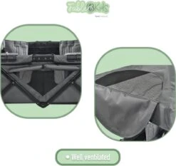 FableKids LEO X4Plus Opvouwbare Wagen Met Dak Fossil Grey -Buitenkampeer Winkel 1200x1134 2