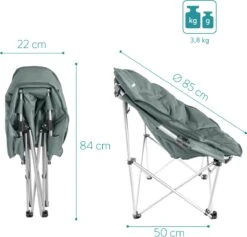Navaris Klapstoel XXL - Campingstoel Met Opbergtas - Draagbare Stoel Voor Kamperen, Festivals En Vissen -Strandstoel - Inklapbaar - Grijs 9 Navaris Klapstoel XXL - Campingstoel Met Opbergtas - Draagbare Stoel Voor Kamperen, Festivals En Vissen -Strandstoel - Inklapbaar - Grijs -Buitenkampeer Winkel 1200x1150