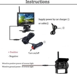 BrandWay Draadloze Auto Achteruitrijcamera Set Met Nachtzicht En 7 Inch Scherm - Achteruitrij Camera Draadloos Voor Auto / Camper / Caravan / Vrachtwagen / Landbouw -Buitenkampeer Winkel 1200x1154