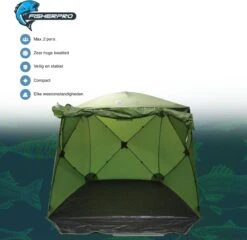 FisherPro WildLand Tent –comfortabele Vistent – Handige Strandtent – Compacte Festival Tent - Uitbreid Mogelijkheden Met Stormcover - Geschikt Voor 2 Personen -Buitenkampeer Winkel 1200x1164 4