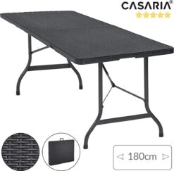 Casaria Tuintafel Opvouwbaar – Met Draaggreep 180x75 Cm – Zwart 13 Casaria Tuintafel Opvouwbaar – Met Draaggreep 180x75 Cm – Zwart -Buitenkampeer Winkel 1200x1180 1