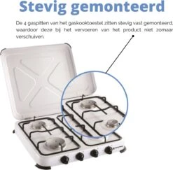 Kemper Gas Kooktoestel - Campingkooktoestel - Set Met 4 Branders - Gas - 4650W 11 Kemper Gas Kooktoestel - Campingkooktoestel - Set Met 4 Branders - Gas - 4650W -Buitenkampeer Winkel 1200x1180 14