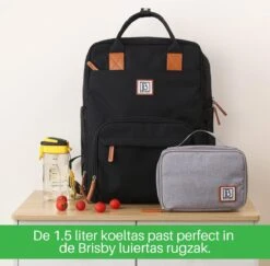 Brisby 4 Laags Geïsoleerde Koeltas - Lunchtas 1.5 Liter - Lichtgrijs -Buitenkampeer Winkel 1200x1181