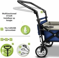 Tresko- Bolderkar, Grijs, Opvouwbaar, Met Dakje, Geschikt Tot 80 Kg - Bolderwagen - Kinderenvervoer - Bolderkarren - Tuinkar - Kinderwagen 17 Tresko- Bolderkar, Grijs, Opvouwbaar, Met Dakje, Geschikt Tot 80 Kg - Bolderwagen - Kinderenvervoer - Bolderkarren - Tuinkar - Kinderwagen -Buitenkampeer Winkel 1200x1182 12