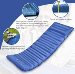 Hikr® Slaapmat 10cm+ Dikte - Comfortabel Luchtmatras - Zelfopblazend Met De Voet - TPU+40D Nylon - Slaapmatje Eenpersoons En Uit Te Breiden Tot Tweepersoons - Slaapmat Met Ingebouwde Pomp -Buitenkampeer Winkel 1200x1186 6