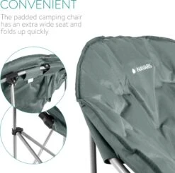 Navaris Klapstoel XXL - Campingstoel Met Opbergtas - Draagbare Stoel Voor Kamperen, Festivals En Vissen -Strandstoel - Inklapbaar - Grijs 11 Navaris Klapstoel XXL - Campingstoel Met Opbergtas - Draagbare Stoel Voor Kamperen, Festivals En Vissen -Strandstoel - Inklapbaar - Grijs -Buitenkampeer Winkel 1200x1188