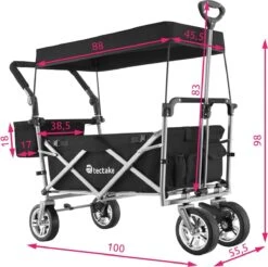 Tectake - Opvouwbare Bolderwagen Handkar Nico Zwart - 403549 15 Tectake - Opvouwbare Bolderwagen Handkar Nico Zwart - 403549 -Buitenkampeer Winkel 1200x1197 8