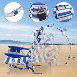 Naqsh Store Strandstoel Met Hoofdkussen, Aluminium, Draagbare Vouwstoel, Campingstoel, Opvouwbaar En Verstelbaar, Zoals Een Rugzak Draagbaar, Buitenstoel, Blauw En Wit Gestreept GCB62BU 15 Naqsh Store Strandstoel Met Hoofdkussen, Aluminium, Draagbare Vouwstoel, Campingstoel, Opvouwbaar En Verstelbaar, Zoals Een Rugzak Draagbaar, Buitenstoel, Blauw En Wit Gestreept GCB62BU -Buitenkampeer Winkel 1200x1200 10
