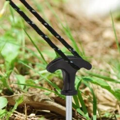 Relaxdays Tentharingen - Haringen - Schroefharingen - T-haring - 12 Stuks - Grondpennen - Zwart -Buitenkampeer Winkel 1200x1200 1009