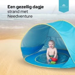 Needventure Baby Strandtent - Pop Up Tent - Windscherm Strand - Camping Strandtentje - Speeltent - Blauw -Buitenkampeer Winkel 1200x1200 1057