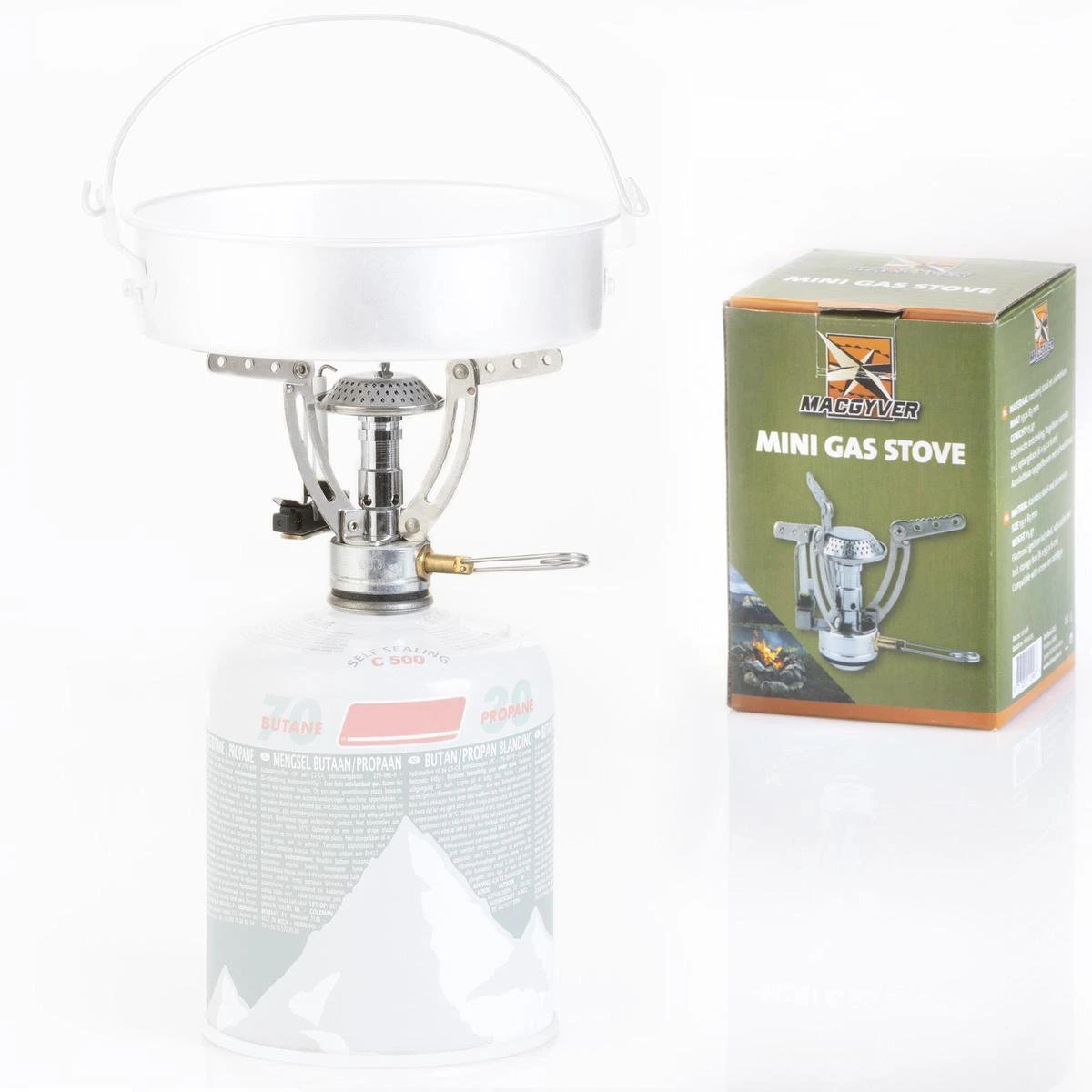 MacGyver Gasbrander Mini RVS - Camping Kookstel - Kookbrander - 10 Cm - Elektronische Ontsteking 7 MacGyver Gasbrander Mini RVS - Camping Kookstel - Kookbrander - 10 Cm - Elektronische Ontsteking - Afbeelding 7