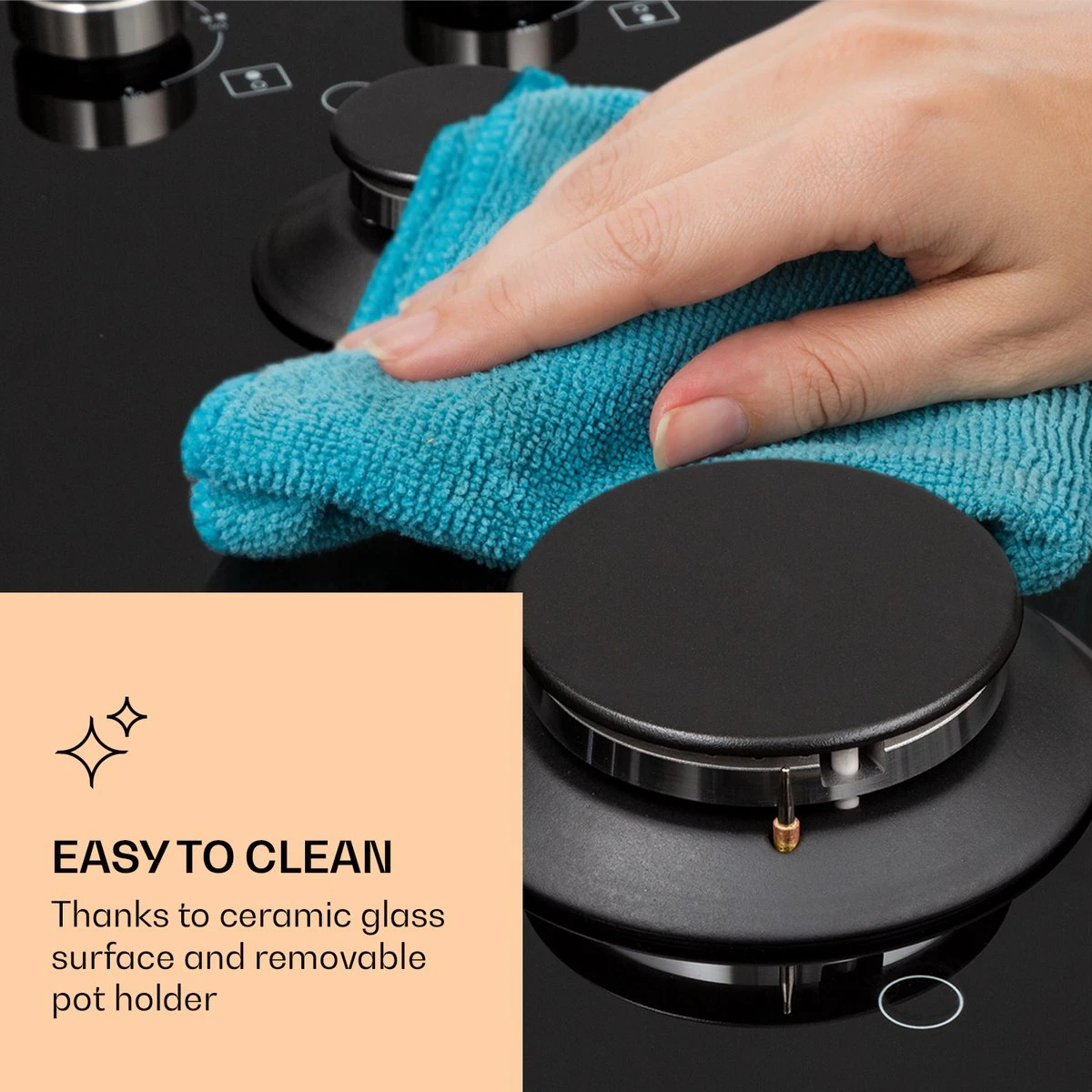 Illuminosa Domino Gaskookplaat 2-pits Sabaf Branders Glaskeramiek 6 Illuminosa Domino Gaskookplaat 2-pits Sabaf Branders Glaskeramiek - Afbeelding 6