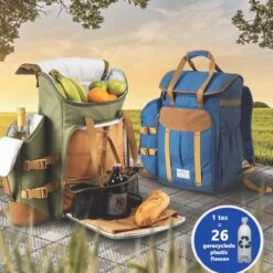 Cabinmax Koeltas - Koelrugzak - Picknick - Picknicktas Met Flessenhouder - Koelrugtas 24L - Olive Green -Buitenkampeer Winkel 1200x1200 241