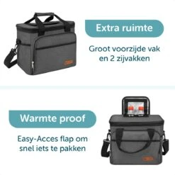 ForDig Koeltas L Zwart (15 Liter) - Gemaakt Van 600D Polyester Met PEVA-Voering - Ruimte Voor 20 Blikjes Of 10 Halve Liter Flessen - Opvouwbaar Koel Tas Met Easy-Acces Flap - Ruimte Voor Bestek - Picknick Cool Bag - Coolerbag - Grote Cooler 12 ForDig Koeltas L Zwart (15 Liter) - Gemaakt Van 600D Polyester Met PEVA-Voering - Ruimte Voor 20 Blikjes Of 10 Halve Liter Flessen - Opvouwbaar Koel Tas Met Easy-Acces Flap - Ruimte Voor Bestek - Picknick Cool Bag - Coolerbag - Grote Cooler -Buitenkampeer Winkel 1200x1200 320