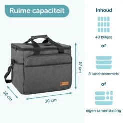 ForDig Koeltas XL Zwart (30 Liter) - Gemaakt Van 600D Polyester Met PEVA-Voering - Ruimte Voor 40 Blikjes Of 20 Halve Liter Flessen - Opvouwbaar Koel Tas Met Easy-Acces Flap - Ruimte Voor Bestek - Picknick Cool Bag - Coolerbag - Grote Cooler -Buitenkampeer Winkel 1200x1200 324