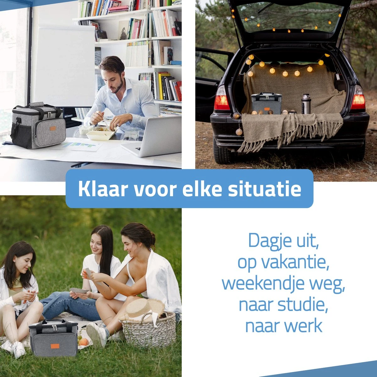 GOAT Outdoor 4 Laags Geïsoleerde Koeltas - Lunchtas 15 Liter - Grijs - Excl. Koelelementen 5 GOAT Outdoor 4 Laags Geïsoleerde Koeltas - Lunchtas 15 Liter - Grijs - Excl. Koelelementen - Afbeelding 5