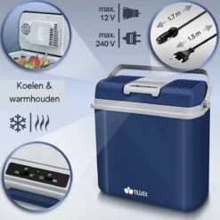 Tillvex- Koelbox, Coolbox, 24 Liter, Blauw -Buitenkampeer Winkel 1200x1200 398
