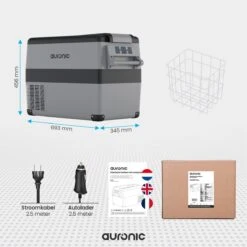 Auronic Elektrische Koelbox - 40.5L - Compressor - 12V En 240V - Grijs -Buitenkampeer Winkel 1200x1200 416