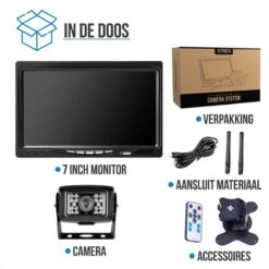 Strex Achteruitrijcamera Set Draadloos - 7" Scherm - 18LED Nachtzicht 15m - IP67 Waterdicht - Achteruitrij Camera - Geschikt Voor Auto/ Camper / Caravan / Vrachtwagen / Landbouw / Boot / Tractor -Buitenkampeer Winkel 1200x1200 447