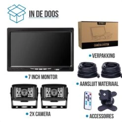Strex Achteruitrijcamera Set Bedraad Met 2 Camera's (tegelijk Bekijken) - 7" Scherm - 18LED Nachtzicht 15m - IP67 Waterdicht - Achteruitrij Camera -Buitenkampeer Winkel 1200x1200 454