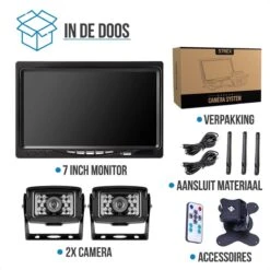 Strex Draadloze Achteruitrijcamera Met 2 Camera's - 7” Scherm - Nachtzicht 18LED 15m -Buitenkampeer Winkel 1200x1200 473