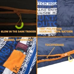 Dutch Mountains Slaapzak Goeree XL - Kussen 25x15cm - 220x90cm Katoenen Slaapzak - Tochtstrip -Buitenkampeer Winkel 1200x1200 543