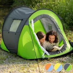 Pop Up Tent Waterkolom 1500 Mm/Cm² - Blauw - 2 Persoons -Buitenkampeer Winkel 1200x1200 617