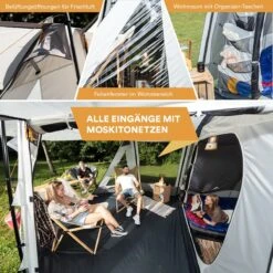 Skandika Pitea XL UP Tent – Koepeltenten - Autotent – 4 Persoons Campingtent Voor SUV, Caddy, Auto, CUV – Vrijstaand – Met/zonder Slaapcabine – Max. Stahoogte 200 Cm – Waterdicht Met 3000mm Waterkolom - 515 X 300 X 200 Cm (LxBxH) – Kamperen - Grijs 14 Skandika Pitea XL UP Tent – Koepeltenten - Autotent – 4 Persoons Campingtent Voor SUV, Caddy, Auto, CUV – Vrijstaand – Met/zonder Slaapcabine – Max. Stahoogte 200 Cm – Waterdicht Met 3000mm Waterkolom - 515 X 300 X 200 Cm (LxBxH) – Kamperen - Grijs -Buitenkampeer Winkel 1200x1200 684