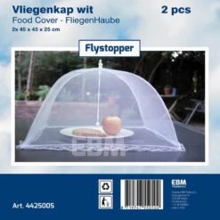 Vliegenkapjes Opvouwbaar 2 Stuks - Wit - 45 X 25 Cm | Flystopper -Buitenkampeer Winkel 1200x1200 753