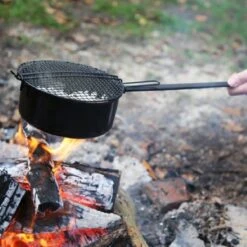 3BMT Popcorn Pan Voor Kampvuur - Met Popcorn Mais - Ook Voor BBQ -Buitenkampeer Winkel 1200x1200 790