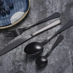 SMILON Bestekset In Koffer Zwart - 16 Delig Messen Vorken Lepels Voor 4 Personen - Camping - Ideaal Voor Reizen, Kamperen, Thuis -Buitenkampeer Winkel 1200x1200 796