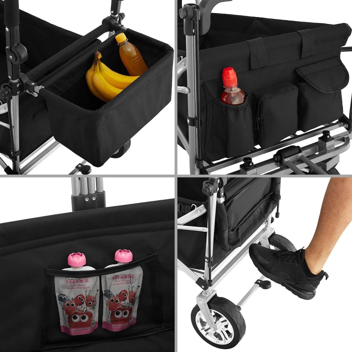 Tectake - Opvouwbare Bolderwagen Handkar Nico Zwart - 403549 3 Tectake - Opvouwbare Bolderwagen Handkar Nico Zwart - 403549 - Afbeelding 3