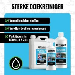 Ultramar - Sprayhood & Tent Shampoo - 1L - Tentdoekreiniger - Voor Bootkap, Tent, Cabriodak, Zonwering - Tentonderhoud - Bootonderhoud - Schoonmaakmiddel -Buitenkampeer Winkel 1200x1200 991