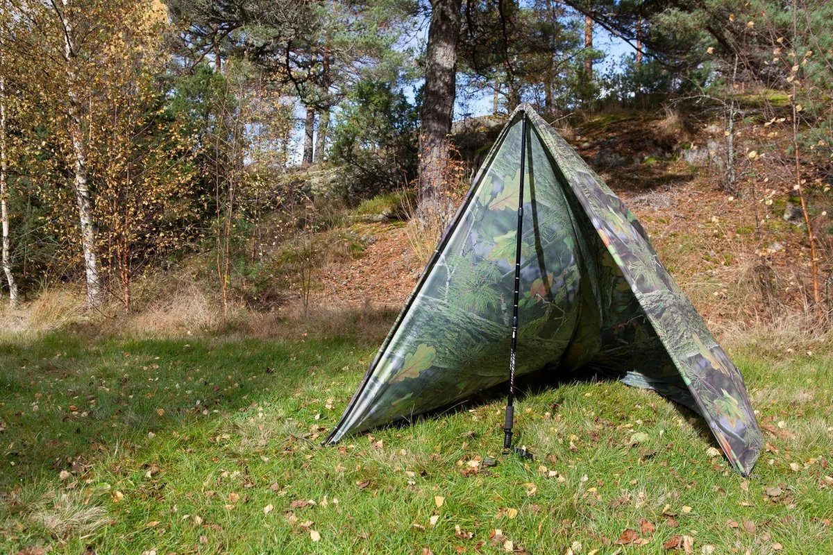 MacGyver® ‘3-in-1’ Tent | Tarp – Schaduwdoek – Hangmat | Strandtent | Outdoor-tent | Shelter | Vistent | 280 X 280 Cm | Camouflage | Waterdicht | Lichtgewicht 9 MacGyver® ‘3-in-1’ Tent | Tarp – Schaduwdoek – Hangmat | Strandtent | Outdoor-tent | Shelter | Vistent | 280 X 280 Cm | Camouflage | Waterdicht | Lichtgewicht - Afbeelding 9