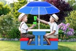 Merkloos Kinder Picknicktafel Met Parasol - Blauw 15 Merkloos Kinder Picknicktafel Met Parasol - Blauw -Buitenkampeer Winkel 1200x800 7